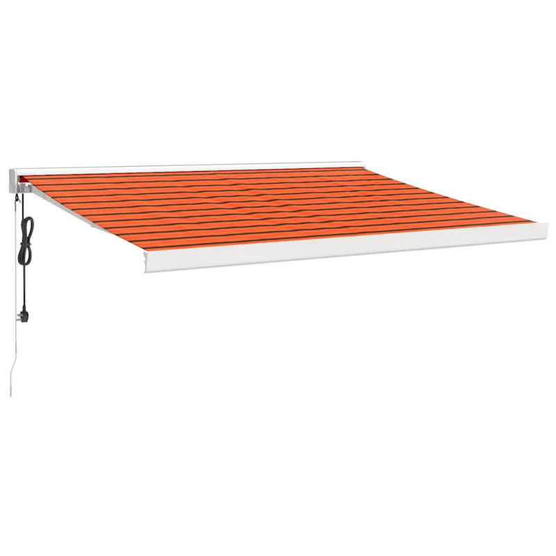 Zwijana markiza, pomarańcz i brąz, 3x2,5 m, tkanina i aluminium