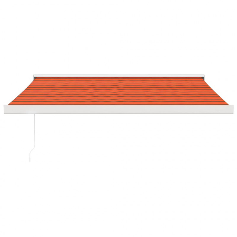 Zwijana markiza, pomarańcz i brąz, 3x2,5 m, tkanina i aluminium