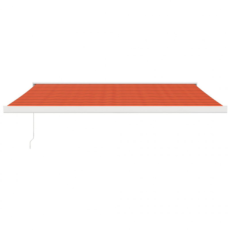 Zwijana markiza, pomarańcz i brąz, 4x3 m, tkanina i aluminium