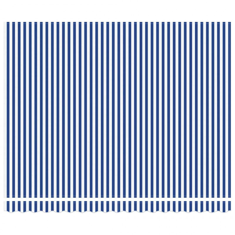 Zwijana markiza, niebiesko-biała, 4x3 m, tkanina i aluminium