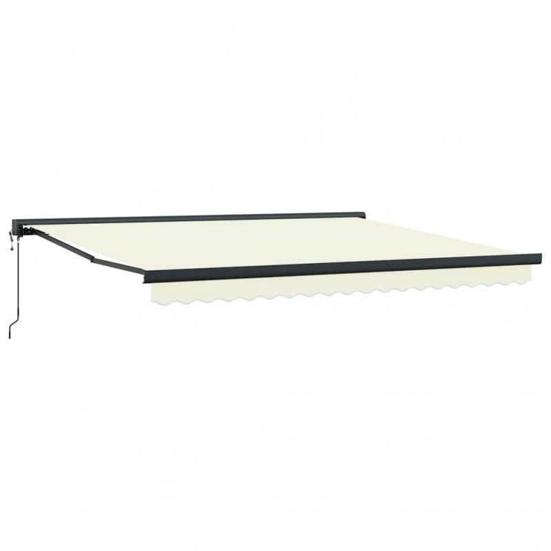 Zwijana markiza, kremowa, 4x3 m, tkanina i aluminium