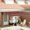 Zwijana markiza, pomarańcz i brąz, 4x3 m, tkanina i aluminium