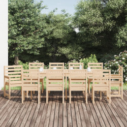 11-cz. zestaw mebli ogrodowych, lite drewno sosnowe