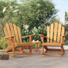 Bujane fotele ogrodowe Adirondack, 2 szt., 79x100x103 cm, tek