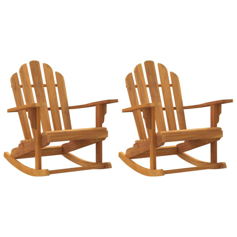 Bujane fotele ogrodowe Adirondack, 2 szt., 79x100x103 cm, tek