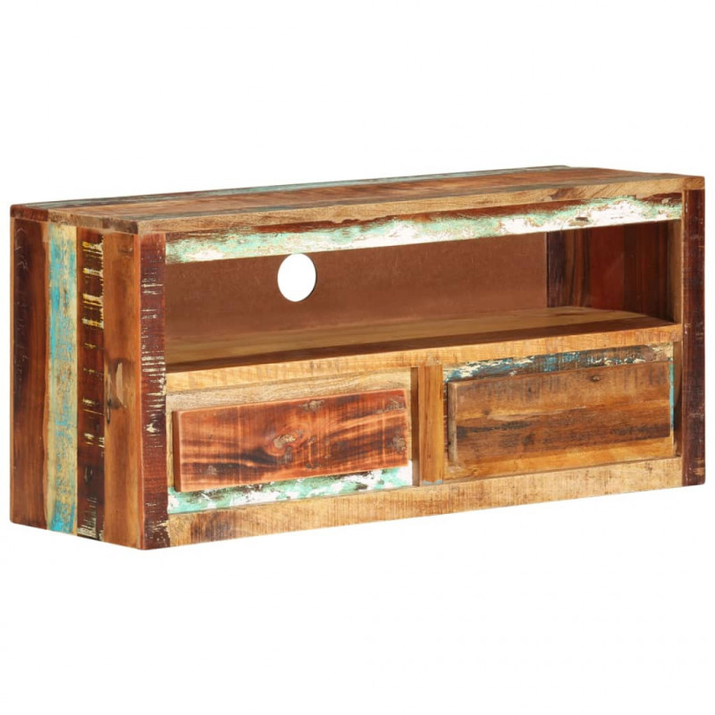 Szafki pod TV, 2 szt, 88x30x40 cm, lite drewno odzyskane