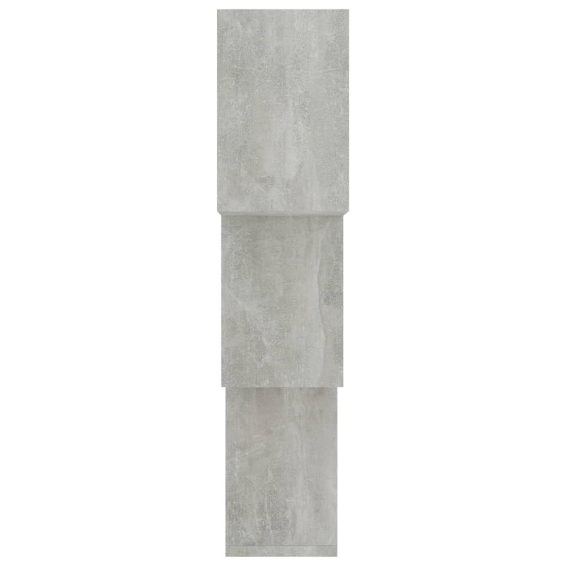 Półki ścienne kostki, kolor betonowy szary, 68x15x68 cm
