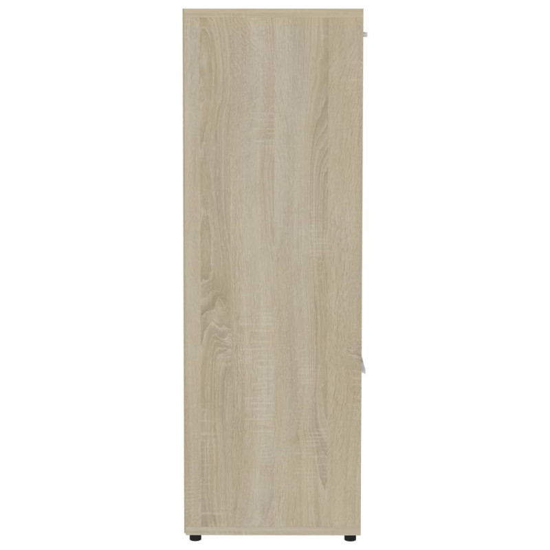 Regał, biel i dąb sonoma, 90x30x90 cm, materiał drewnopochodny