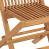 Zestaw do jadalni w ogrodzie 7 pcs Brązowy Lite drewno teakowe