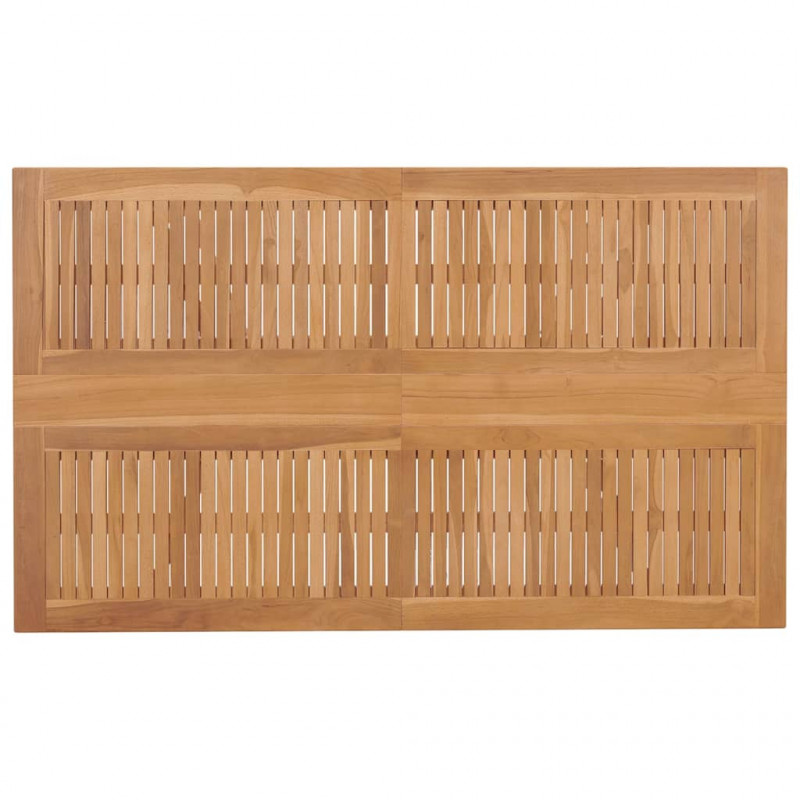 Zestaw do jadalni w ogrodzie 7 pcs Brązowy Lite drewno teakowe