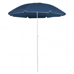 Parasol ogrodowy na stalowym słupku, niebieski, 180 cm