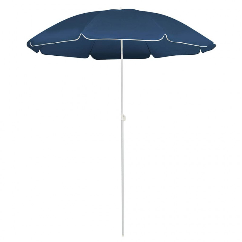 Parasol ogrodowy na stalowym słupku, niebieski, 180 cm