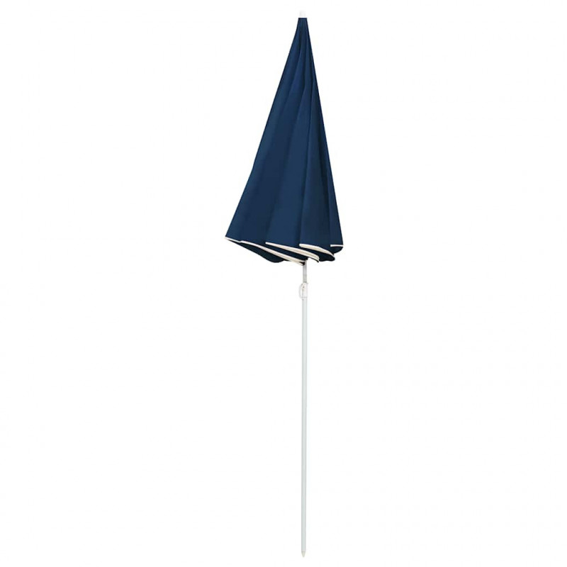 Parasol ogrodowy na stalowym słupku, niebieski, 180 cm