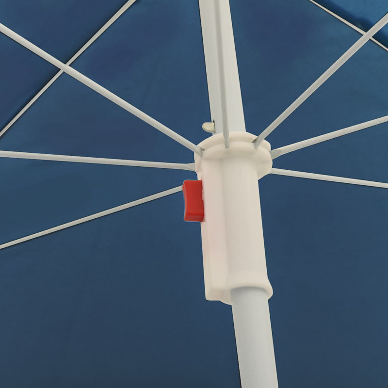 Parasol ogrodowy na stalowym słupku, niebieski, 180 cm