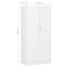 Szafa, biała, 82,5x51,5x180 cm, materiał drewnopochodny