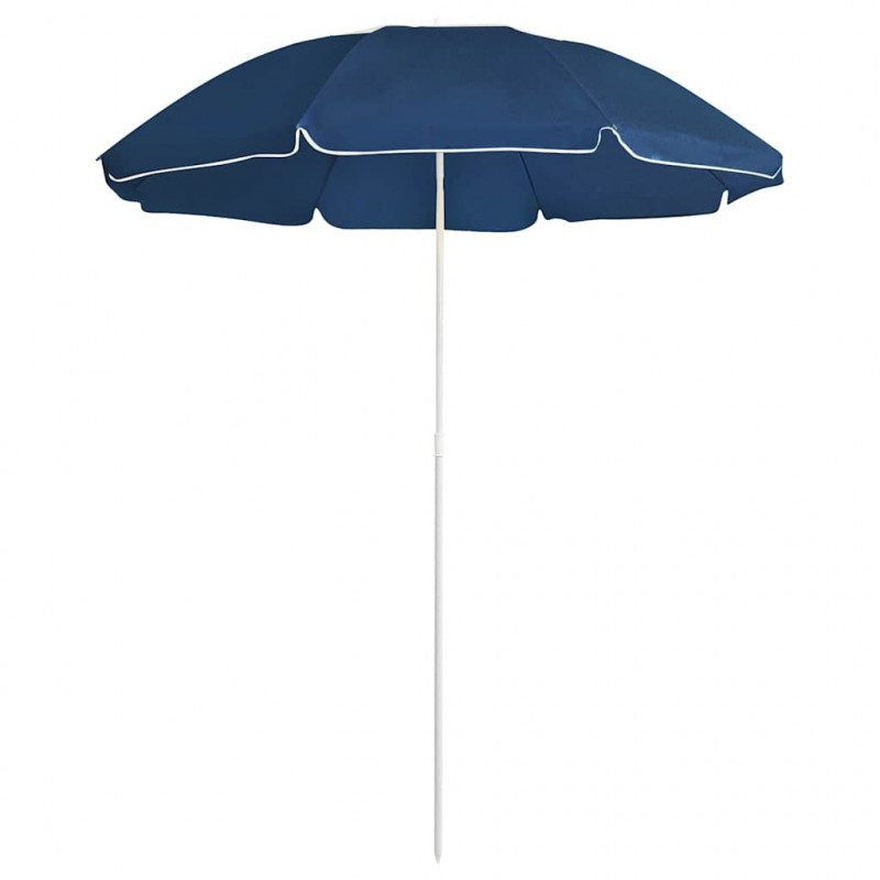 Parasol ogrodowy na stalowym słupku, niebieski, 180 cm