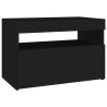 Szafka pod TV z oświetleniem LED, czarna, 60x35x40 cm