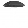 Parasol ogrodowy na stalowym słupku, antracytowy, 180 cm