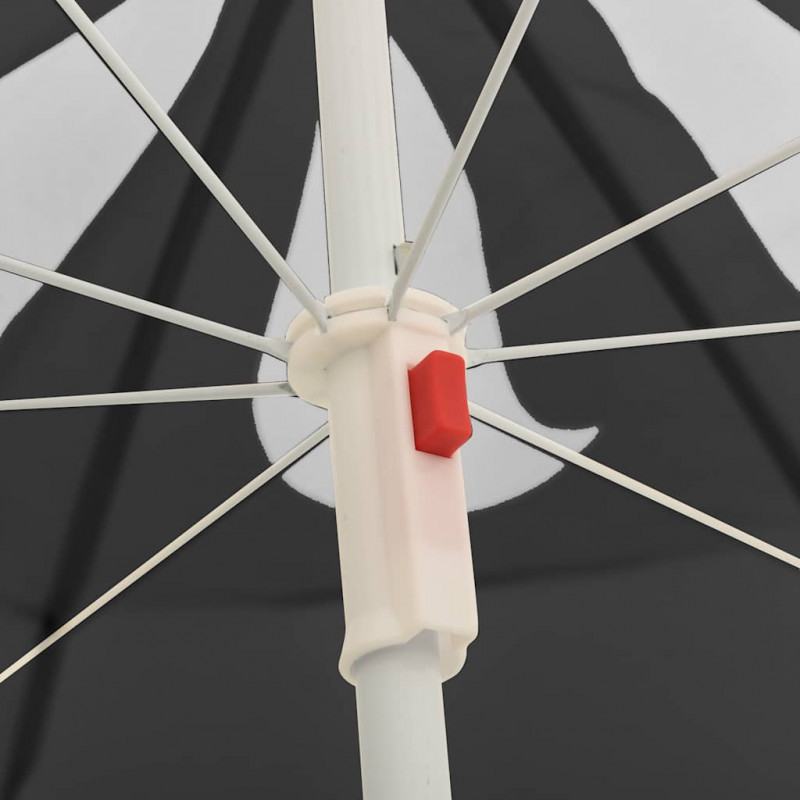 Parasol ogrodowy na stalowym słupku, antracytowy, 180 cm