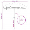 Parasol ogrodowy na stalowym słupku, antracytowy, 180 cm