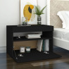 Szafka pod TV z oświetleniem LED, czarna, 60x35x40 cm