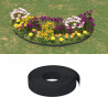 Obrzeża ogrodowe, 3 szt., czarne, 10 m, 10 cm, polietylen