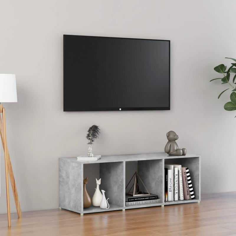 Szafka pod TV, szarość betonu, 107x35x37 cm