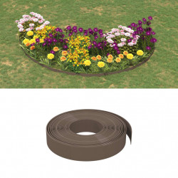 Obrzeża ogrodowe, 5 szt., brązowe, 10 m, 10 cm, polietylen