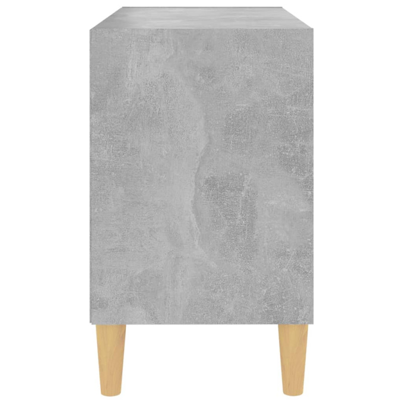 Szafka TV z drewnianymi nóżkami, szarość betonu, 69,5x30x50 cm
