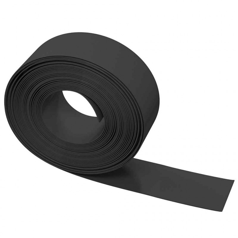 Obrzeża ogrodowe, 2 szt., czarne, 10 m, 20 cm, polietylen