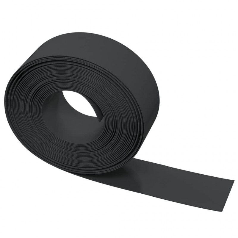 Obrzeża ogrodowe, 3 szt., czarne, 10 m, 20 cm, polietylen