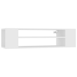 Wisząca szafka TV, biała 100x30x26,5 cm materiał drewnopochodny