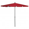 Parasol ogrodowy na słupku, 210x140 cm, bordowy