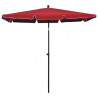 Parasol ogrodowy na słupku, 210x140 cm, bordowy