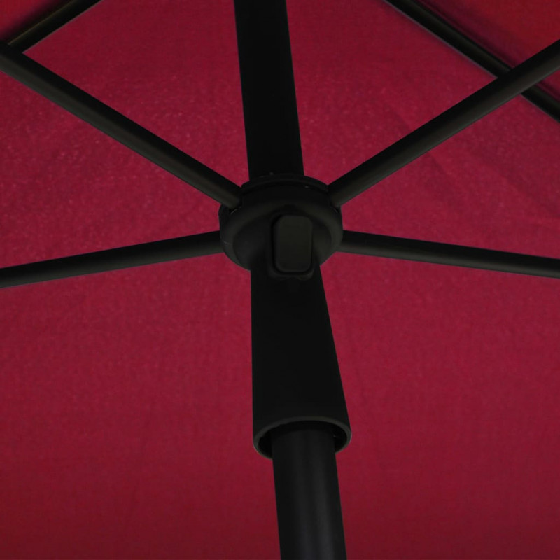 Parasol ogrodowy na słupku, 210x140 cm, bordowy