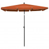 Parasol ogrodowy na słupku, 210x140 cm, terakota