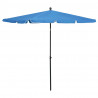 Parasol ogrodowy na słupku, 210x140 cm, lazurowy