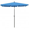 Parasol ogrodowy na słupku, 210x140 cm, lazurowy