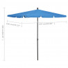 Parasol ogrodowy na słupku, 210x140 cm, lazurowy