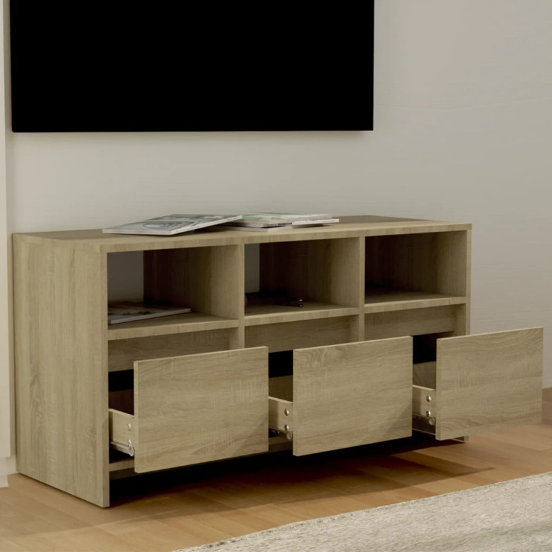 Szafka pod TV, dąb sonoma, 102x37,5x52,5 cm