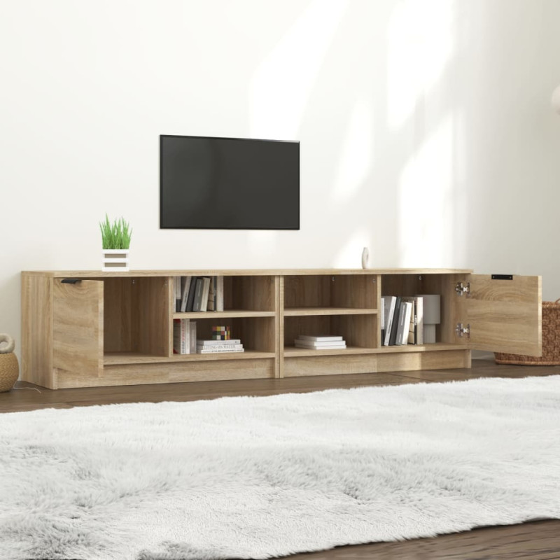 Szafki pod TV, 2 szt., dąb sonoma, 80x35x36,5 cm