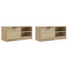 Szafki pod TV, 2 szt., dąb sonoma, 80x35x36,5 cm