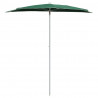 Półokrągły parasol ogrodowy na słupku, 180x90 cm, zielony