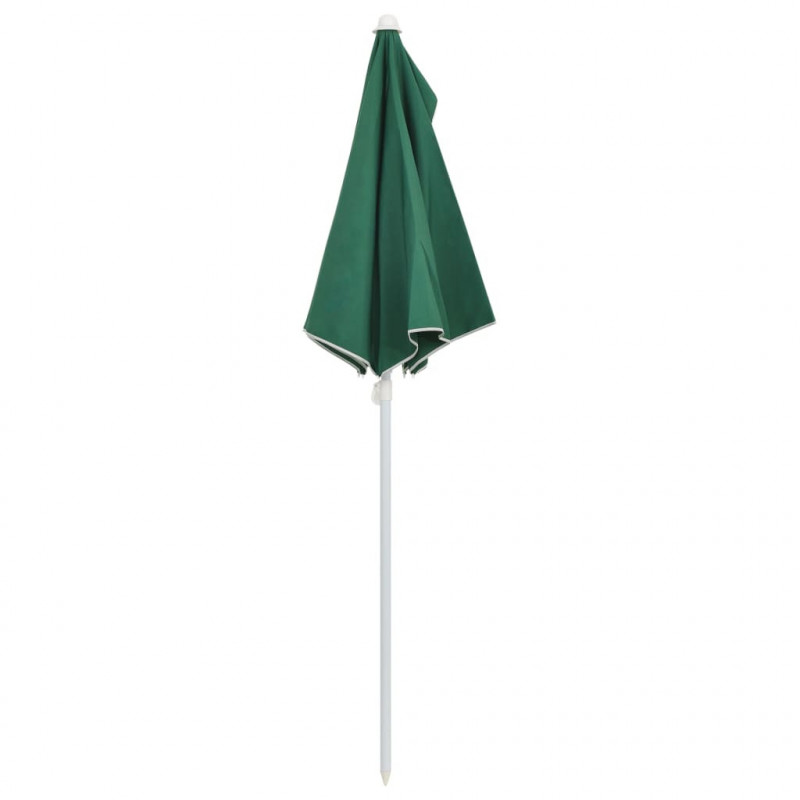 Półokrągły parasol ogrodowy na słupku, 180x90 cm, zielony