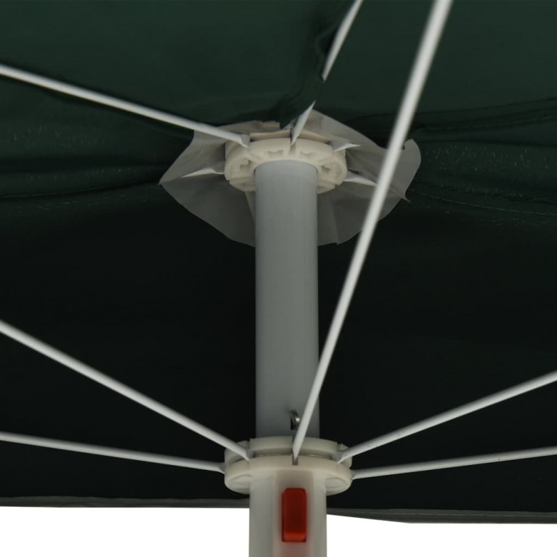 Półokrągły parasol ogrodowy na słupku, 180x90 cm, zielony