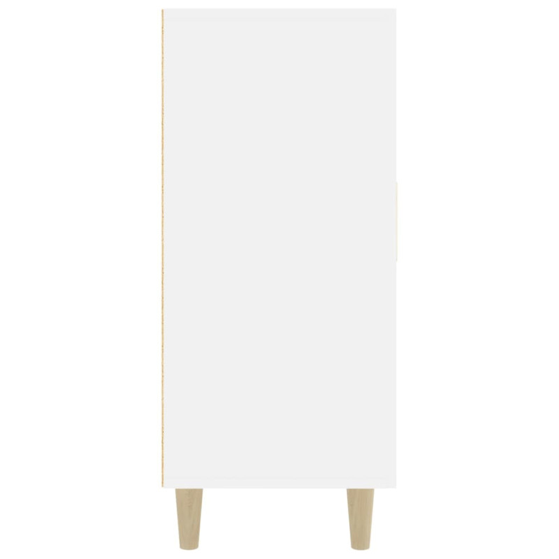 Szafka, biała, połysk, 90x34x80 cm, materiał drewnopochodny