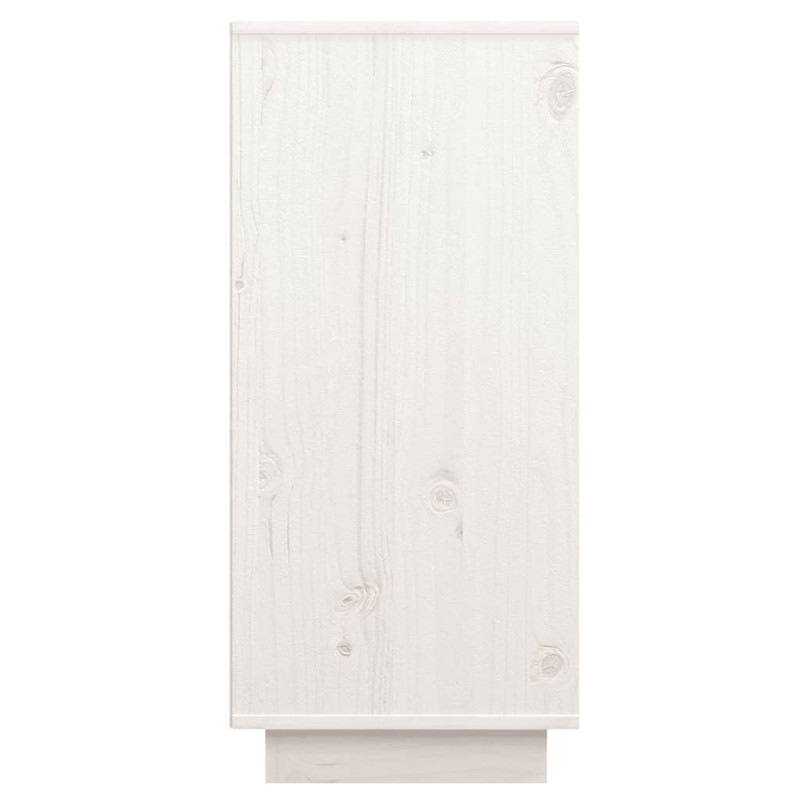 Szafka, biała, 60 x 34 x 75 cm, lite drewno sosnowe