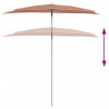 Półokrągły parasol ogrodowy na słupku, 180x90 cm, terakota