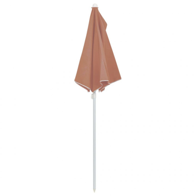 Półokrągły parasol ogrodowy na słupku, 180x90 cm, terakota