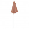 Półokrągły parasol ogrodowy na słupku, 180x90 cm, terakota